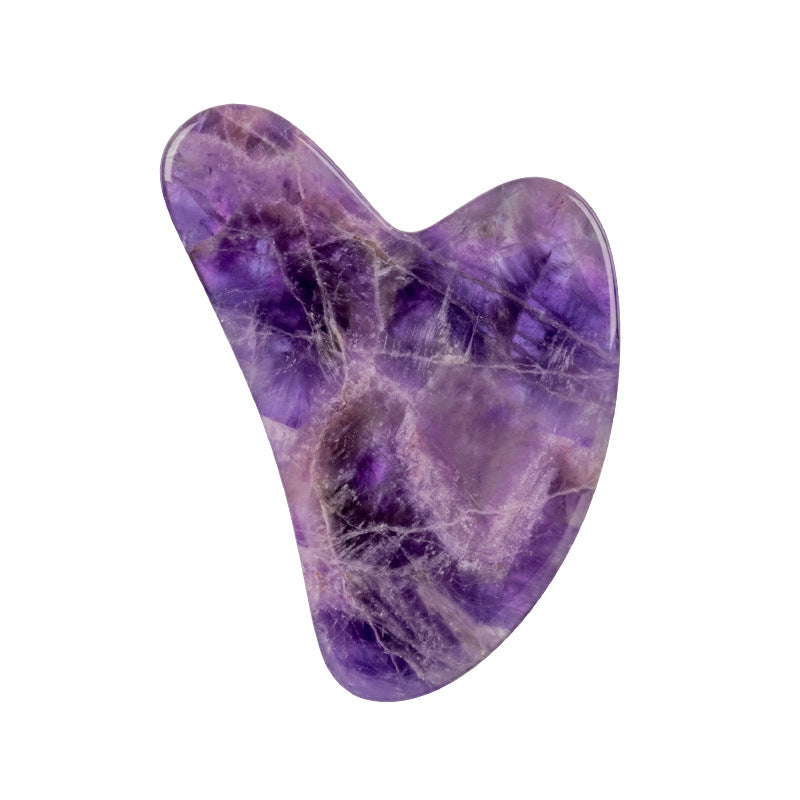 Amethyst Face Roller and Heart Gua Sha Set