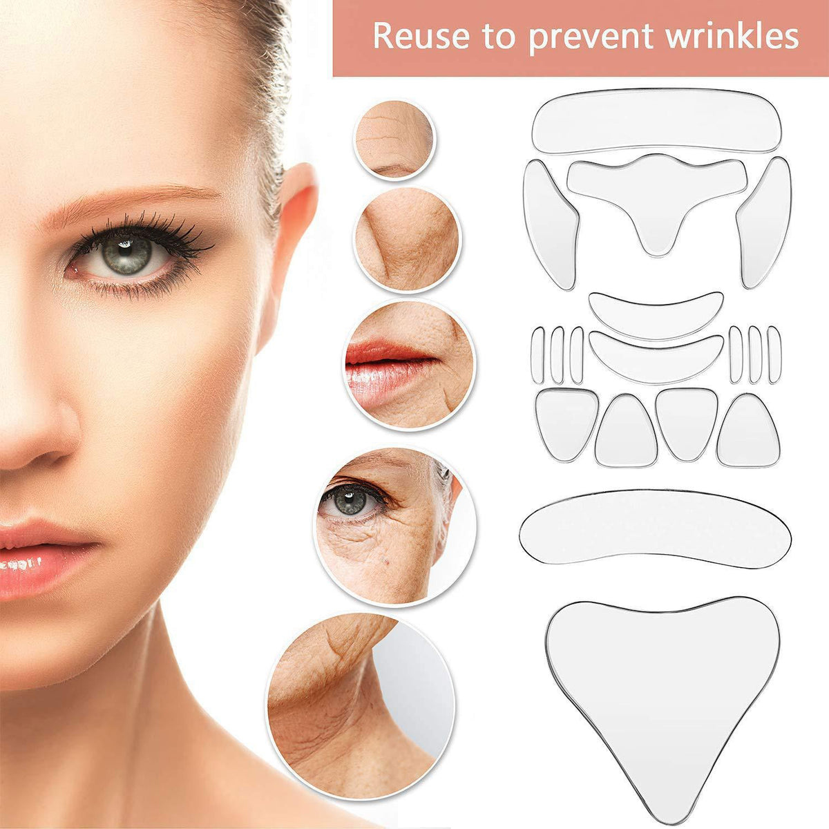 Silicone Face Patch - 18pcs a set