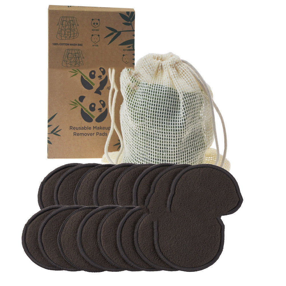Bamboo Fiber Makeup Remover Set - Black