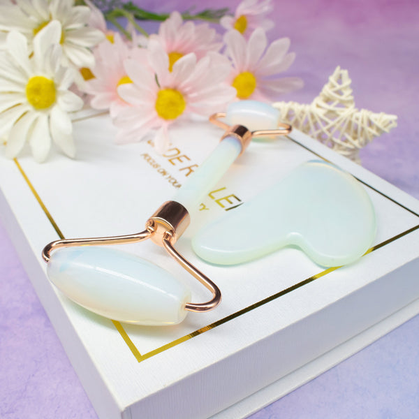 Opal Face Roller and Gua Sha Set