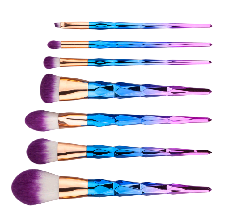 7-Piece Diamond Makeup Brush Set