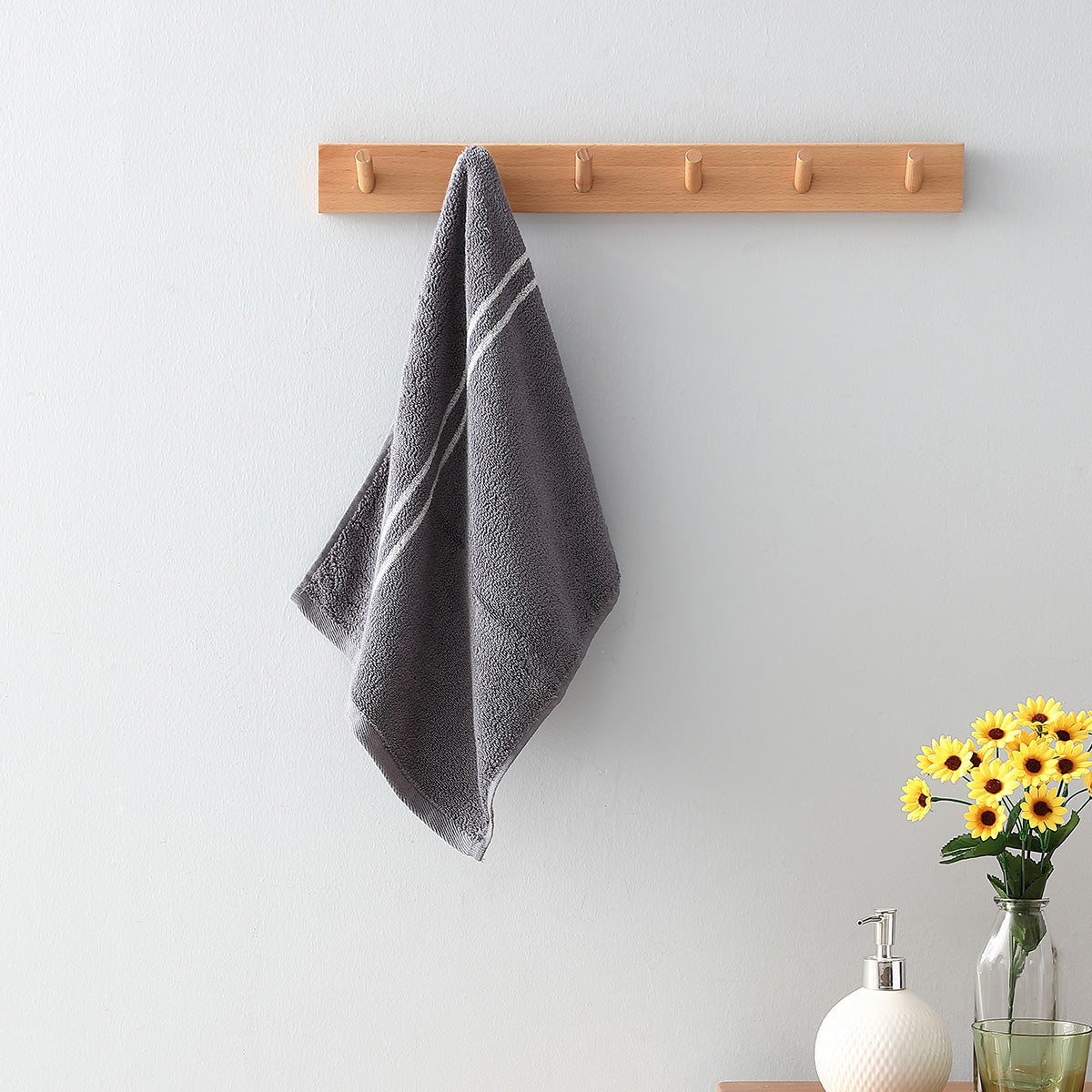Smart Sensor Cotton Towel Face - Grey