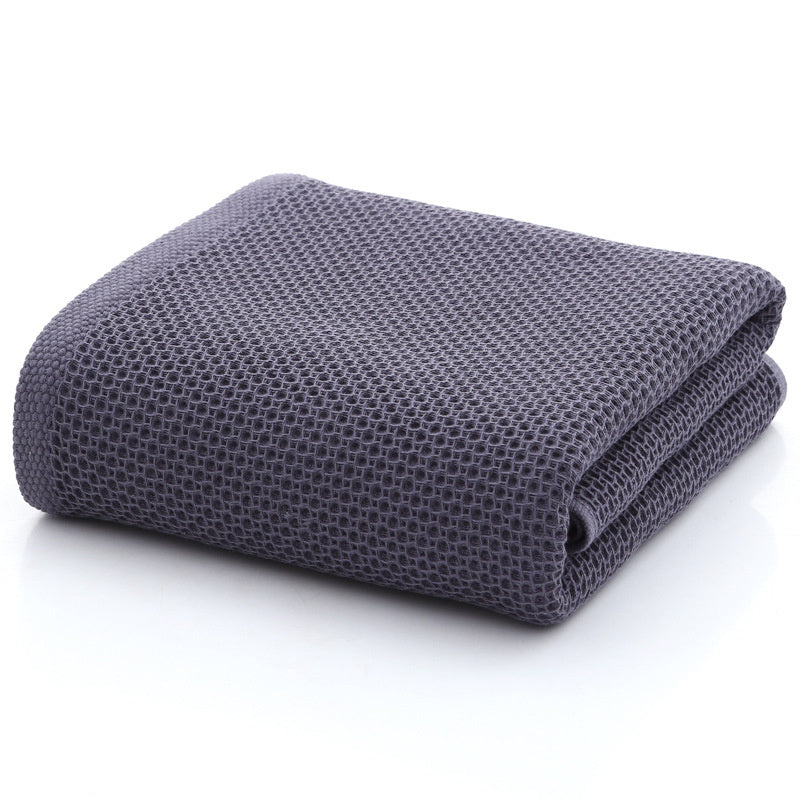 100% Cotton Honeycomb Face Towel - Blue / 70x140cm