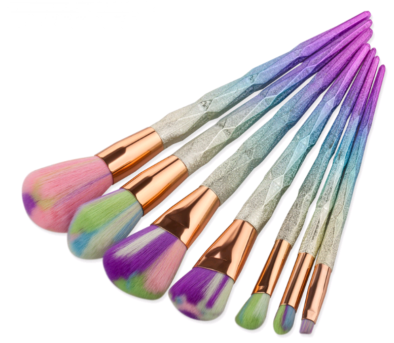 7-Piece Diamond Makeup Brush Set