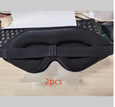 True 3D Stereo Shading Sleeping Eye Mask - Black / New upgrade / 2PCS