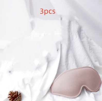 True 3D Stereo Shading Sleeping Eye Mask - Rose pink / New upgrade / 3PCS
