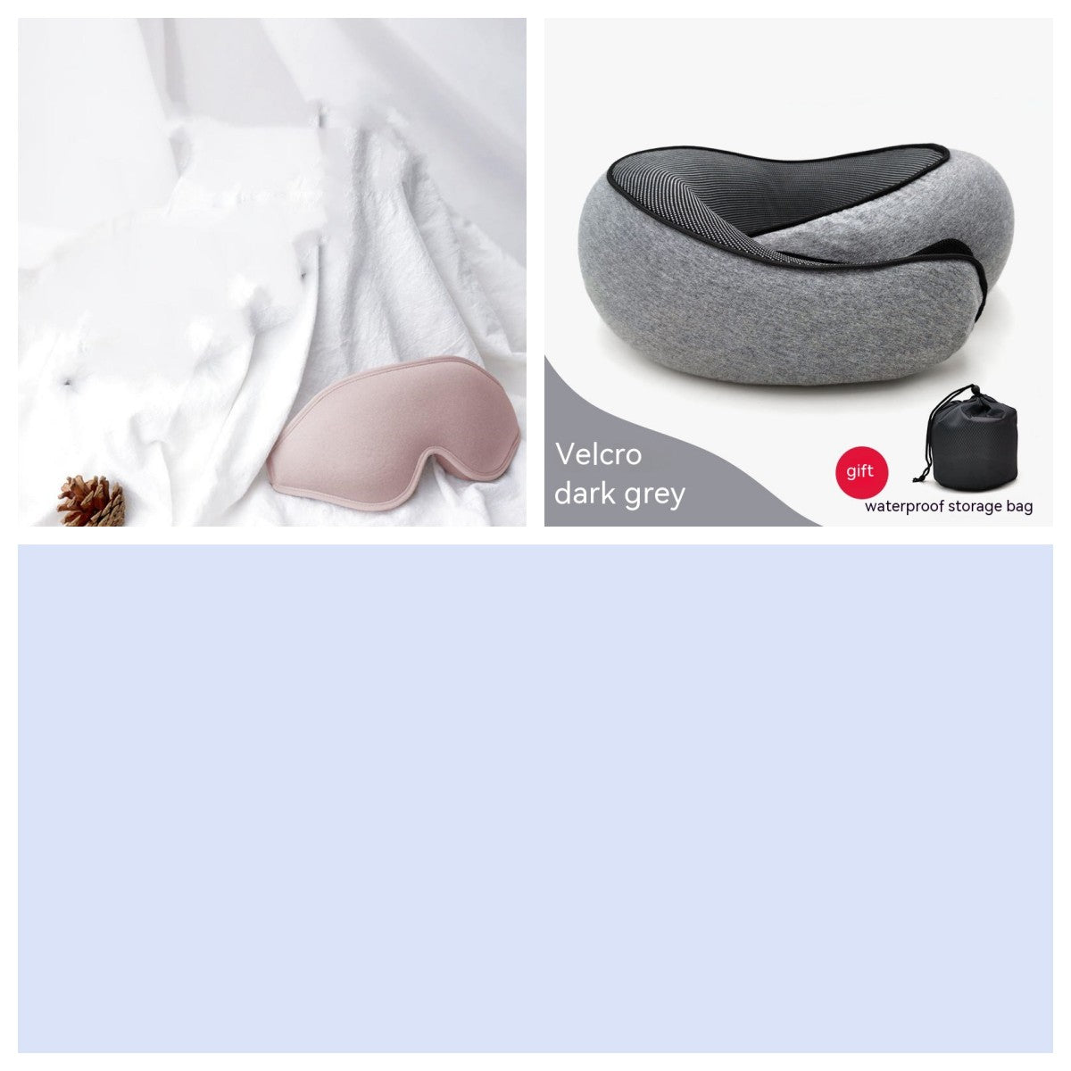 True 3D Stereo Shading Sleeping Eye Mask - Rose pink Grey / New upgrade / 1PC