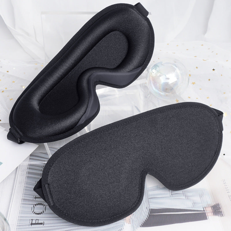 3D Sleeping Eye Mask Stereo Breathable Black Shading - Black / 1pcs